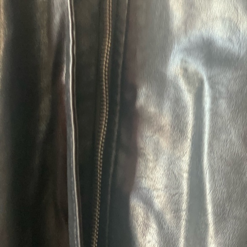- Women's Faux Leather Bomber Jacket - Wild … - Picture 10 of 16